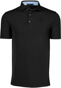 Greyson Harvard Crimson Mens Black Cayuse Blackout Short Sleeve Fashion Polo