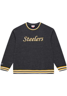 Mitchell and Ness Pittsburgh Steelers Mens Black Winning Streak Vintage Long Sleeve Fashion Sweats..