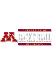 Minnesota Golden Gophers 6x2 Basketball Auto Decal - Maroon