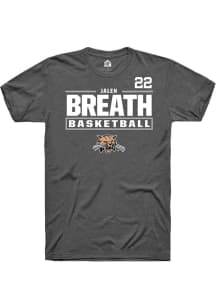 Jalen Breath Ohio Bobcats Dark Grey NIL Stacked Box Short Sleeve Player T Shirt