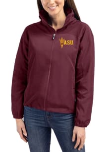 Cutter and Buck Arizona State Sun Devils Womens Maroon Charter Eco Light Weight Jacket