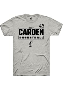 Mary Carden Cincinnati Bearcats Ash NIL Stacked Box Short Sleeve Player T Shirt