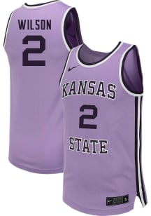 Exavier Wilson  Nike K-State Wildcats Lavender NIL Name And Number Jersey