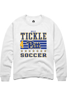 Holly Tickle Pitt Panthers Mens White NIL Striped Player Crew