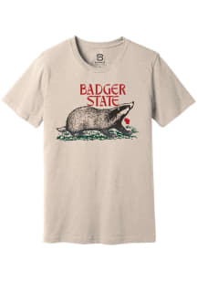 Summit Sportswear Wisconsin Natural Badger State Short Sleeve Fashion T Shirt