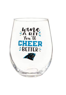 Carolina Panthers 17oz Boxed Stemless Wine Glass - Blue