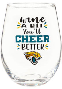 Jacksonville Jaguars 17oz Boxed Stemless Wine Glass - Teal