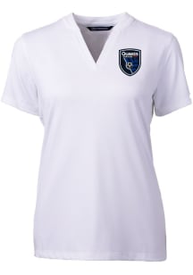 Cutter and Buck San Jose Earthquakes Womens White Forge Short Sleeve T-Shirt