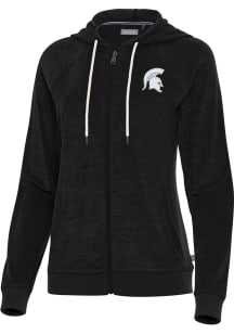Antigua Michigan State Spartans Womens Navy Blue Favorite Long Sleeve Full Zip Jacket