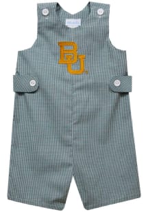 Vive La Fete Baylor Bears Baby Green Gingham Overalls