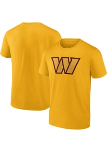 Washington Commanders Gold Primary Logo Short Sleeve T Shirt