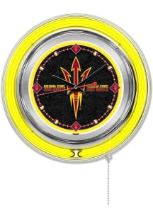 Arizona State Sun Devils Pitchfork Double Neon Wall Clock