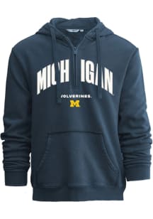 Michigan Wolverines Mens Navy Blue Arched Team Name Long Sleeve Hoodie