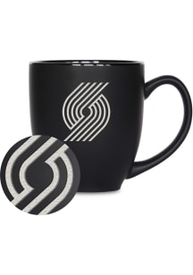 Portland Trail Blazers Primary Bistro Ceramic Mug - Black