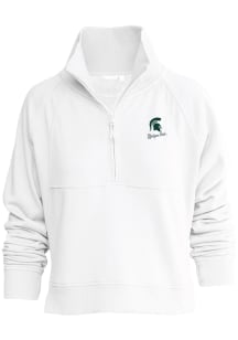 Michigan State Spartans Womens White Chakra Qtr Zip