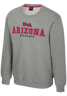 Colosseum Arizona Wildcats Mens Grey Yes Chef Long Sleeve Crew Sweatshirt