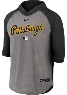 Nike Pittsburgh Pirates Grey Authentic Collection Short Sleeve Hoods