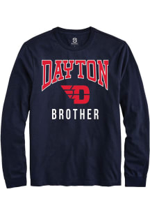 Summit Sportswear Dayton Flyers Navy Blue Brother Long Sleeve T Shirt