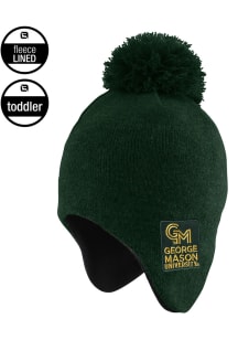 LogoFit George Mason University Minion Pom Flap Beanie Baby Knit Hat - Green