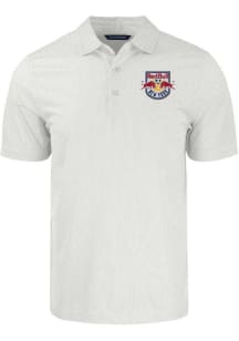 Cutter and Buck New York Red Bulls White Pike Symmetry Big and Tall Polo
