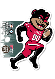Cincinnati Bearcats 3.5" Football Bearcat Rugged Stickers - Red