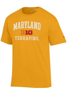 Champion Maryland Terrapins Gold Big Ten Jersey Short Sleeve T Shirt