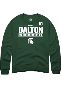 Abbey Dalton Michigan State Spartans Mens Green NIL Stacked Box Player Crew