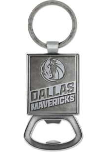 Dallas Mavericks Double Sided Pewter Bottle Opener Keychain - Grey