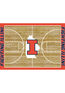 Illinois Fighting Illini 6x8 Courtside Interior Rug - Orange