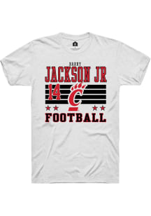 Barry Jackson Jr Cincinnati Bearcats White Football NIL Striped Short Sleeve Player T Shirt