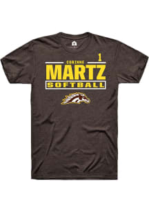 Corinne Martz Western Michigan Broncos Brown NIL Stacked Box Short Sleeve Player T Shirt