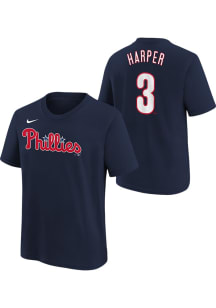 Bryce Harper Philadelphia Phillies Youth Navy Blue Home NN Player Tee