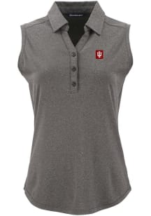 Cutter and Buck Indiana Hoosiers Womens Black Forge Eco Polo Shirt