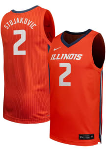 Andrej Stojakovic  Nike Illinois Fighting Illini Orange NIL Name And Number Jersey