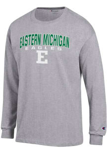 Champion Eastern Michigan Eagles Grey Double Arch Jersey Long Sleeve T Shirt