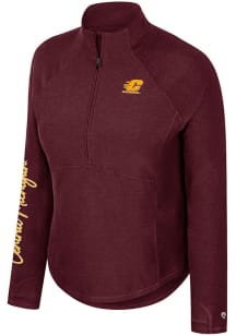 Colosseum Central Michigan Chippewas Womens Maroon Gravity Qtr Zip Pullover