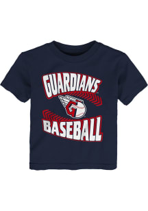 Cleveland Guardians Infant Stitches Short Sleeve T-Shirt Navy Blue