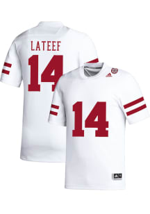 Tony "TJ" Lateef   Nebraska Cornhuskers White NIL Name And Number Football Jersey