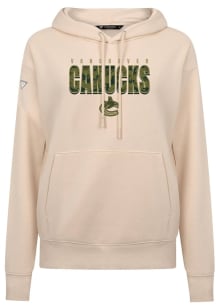 Levelwear Vancouver Canucks Womens Tan Adorn Protect Hooded Sweatshirt