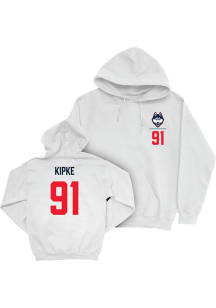 Mateo Kipke UConn Huskies Mens White NIL Logo Player Hood