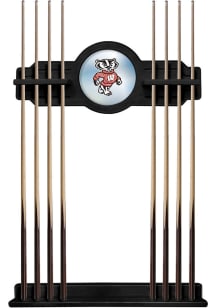 Wisconsin Badgers Mascot Solid Wood Cue Rack Pool Table