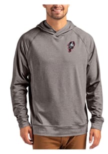 Cutter and Buck Ohio State Buckeyes Mens Black Adapt Knit Hood Long Sleeve Hoodie