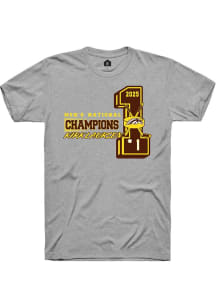 Kirk Laursen Western Michigan Broncos Grey NIL 2025 National Champions Short Sleeve Player T Shirt