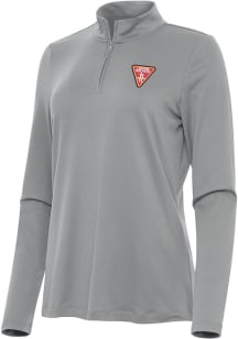 Antigua Houston Rockets Womens Ash Reprocess Recycled Qtr Zip Pullover