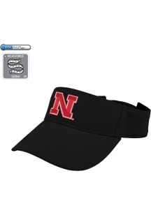 LogoFit Nebraska Cornhuskers Mens Black Slice Adjustable Visor