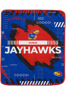 Kansas Jayhawks Game tech 60 x 72 Fleece Blanket - Blue