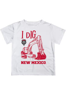 Vive La Fete New Mexico Lobos Toddler White Excavator Short Sleeve T-Shirt