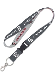 South Carolina Gamecocks 1" Charcoal Detachable Lanyard - Charcoal
