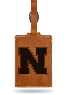 Nebraska Cornhuskers Brown Laser Engraved Luggage Tag