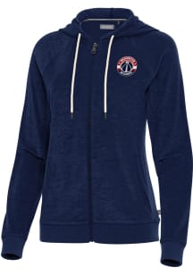 Antigua Washington Wizards Womens Navy Blue Favorite Long Sleeve Full Zip Jacket